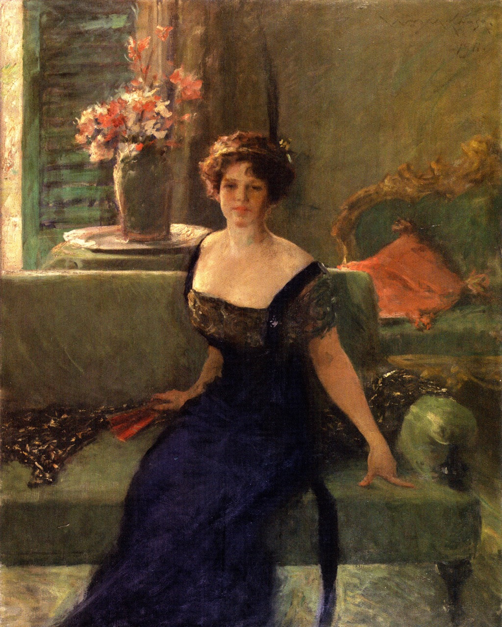 1024x1280 Portrait Of A Lady In Black Painting William Merritt Chase Oil - Black Lady Painting