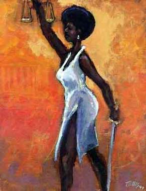 291x380 African American Collectible Art Prints Ted T. Ellis Limited - Black Lady Painting