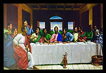 355x243 Us Art The Last Supper (Religious) - Black Last Supper Painting