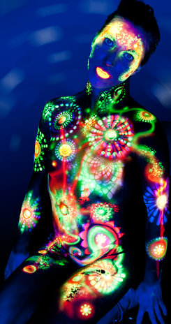 245x464 U.v. Blacklight Painting Hyperfocus Art - Black Light Painting