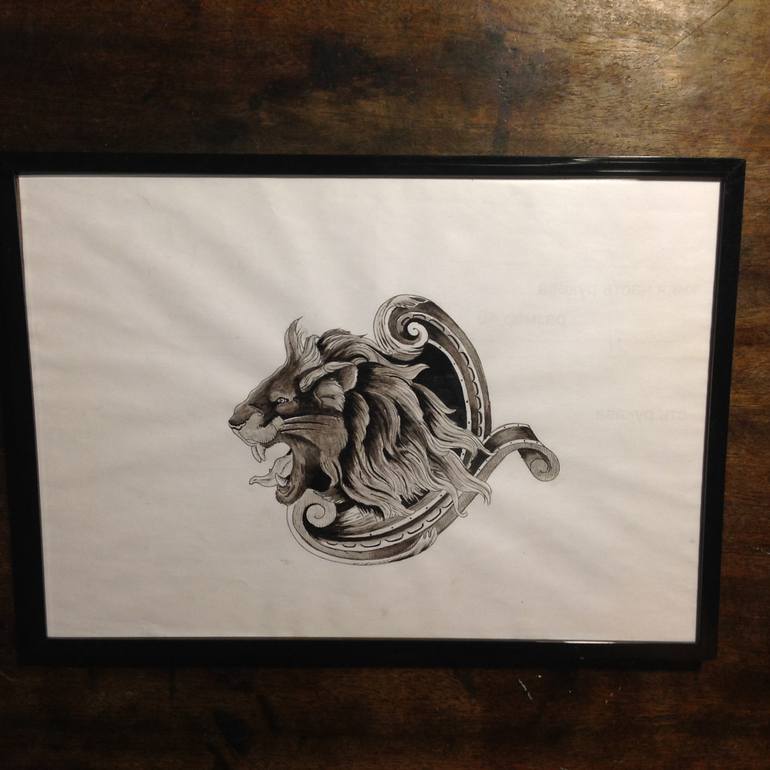 770x770 Saatchi Art Black Lion Painting By Iyrii Pavlushkin - Black Lion Painting