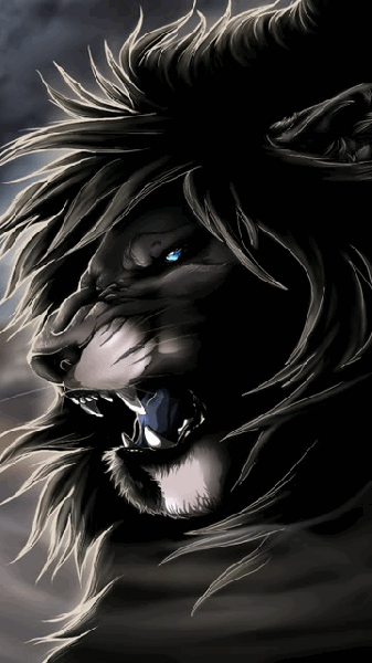 337x600 Fun And Tech Animations Free Gifs Gifs To Share - Black Lion Painting