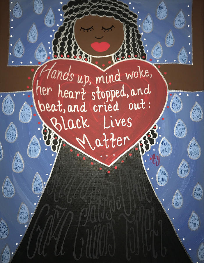 701x900 Mothers Of Black Lives Matter Painting By Angela Yarber - Black Lives Matter Painting