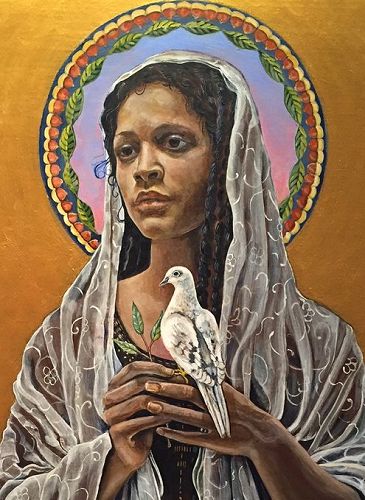 365x500 Interfaith Mary - Black Madonna Painting