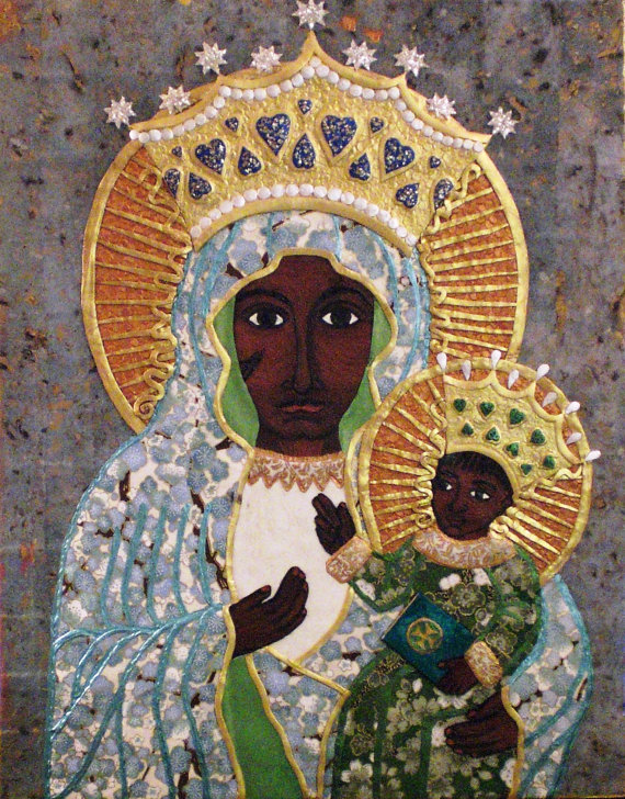 570x728 The Black Madonna An Elusive Medieval Phenomenon With Extensive - Black Madonna Painting