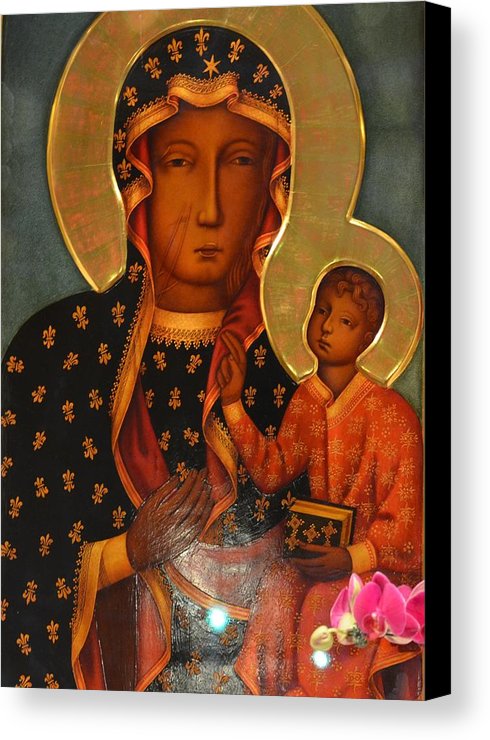 490x740 Black Madonna Of Czestochowa Canvas Print Canvas Art By Philip - Black Madonna Painting