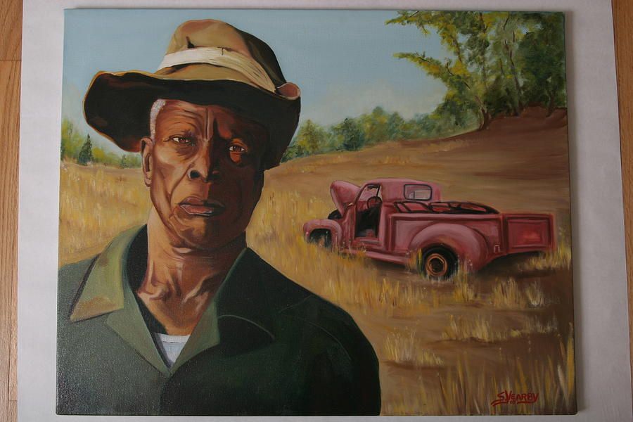 900x600 Paintings Of Old Black Man Struggle Of A Black Man Painting - Black Man Painting