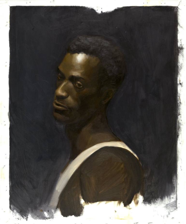 770x929 Saatchi Art Portrait Of A Black Man Painting By Michael Connors - Black Man Painting