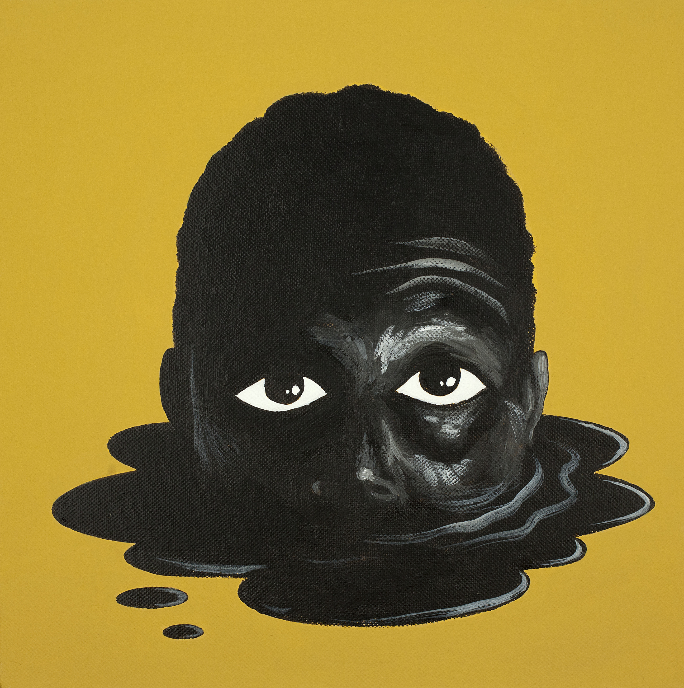 2880x2899 Oil Man Painting Eatsleeppaint - Black Man Painting