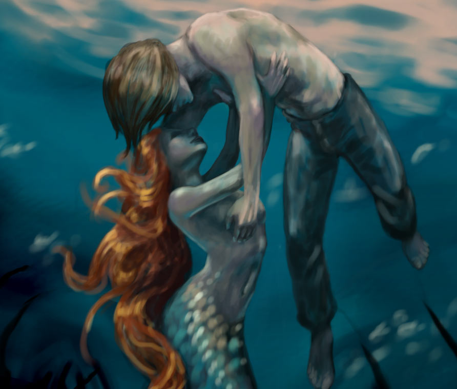 892x759 Digital Painting Walkthrough Finishing Up - Black Mermaid Painting
