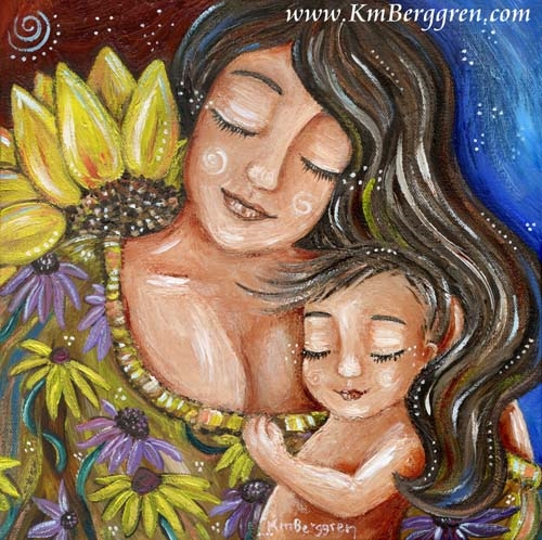 500x498 Mother And Child, Chest, Breastfeed, Mother, Mom, Baby Girl, Baby - Black Mother And Child Painting