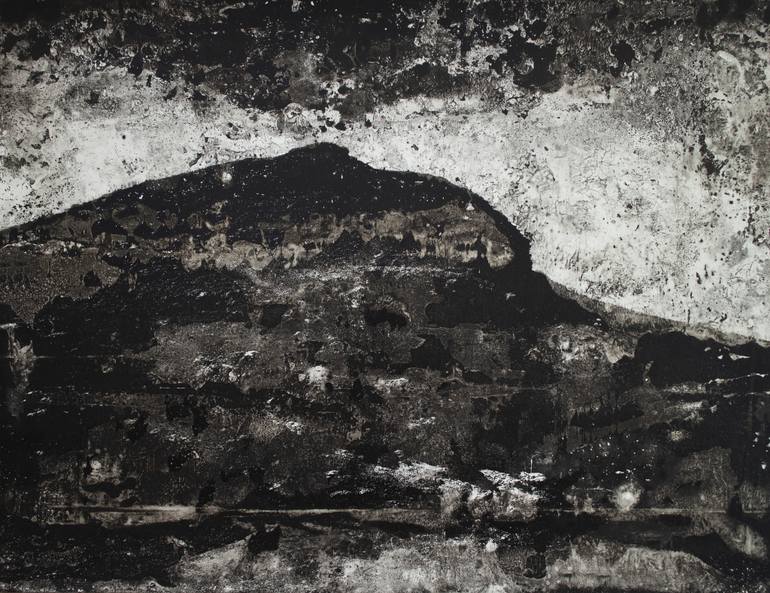 770x593 Saatchi Art Black Mountain Painting By Shi Gu - Black Mountain Painting