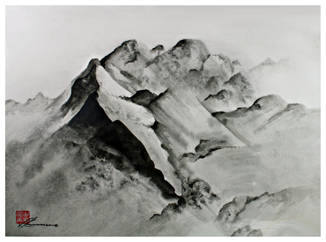 640x474 Walther Von Krenner Artwork Black Mountain Original Painting - Black Mountain Painting
