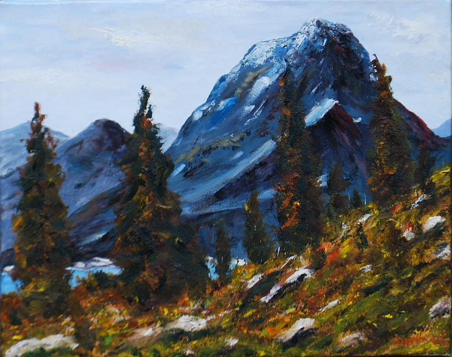 900x711 Black Mountain Painting By Brian Hustead - Black Mountain Painting