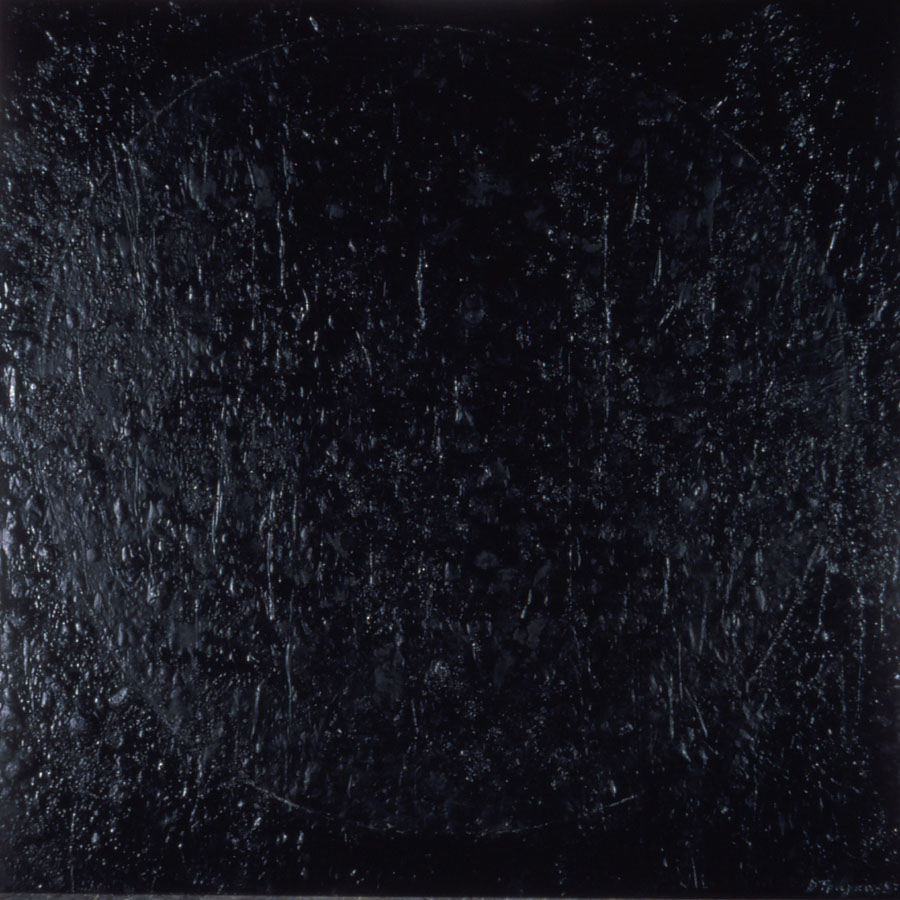 900x900 Black Painting 1988 1996 Dimitris Tragkas - Black Painting
