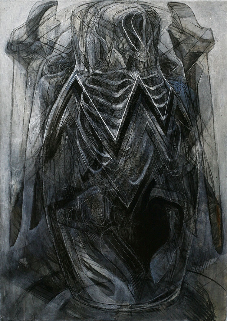 750x1060 Jean Francois Bouron, Dark Art, Paintings For Sale - Black Painting Art