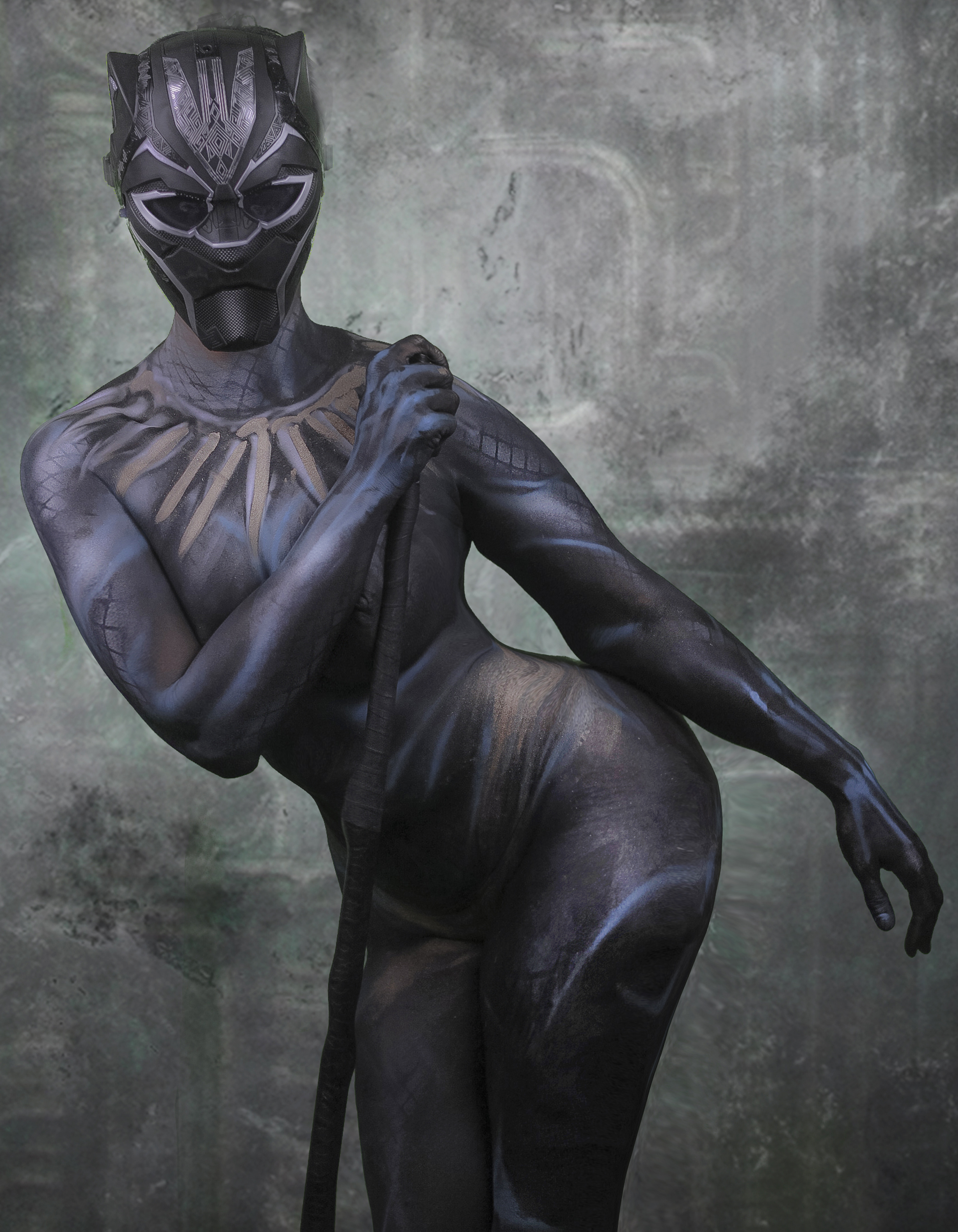 Fan Art I Body Painted This Girl As The Black Panther Nsfw - Black Panther ...