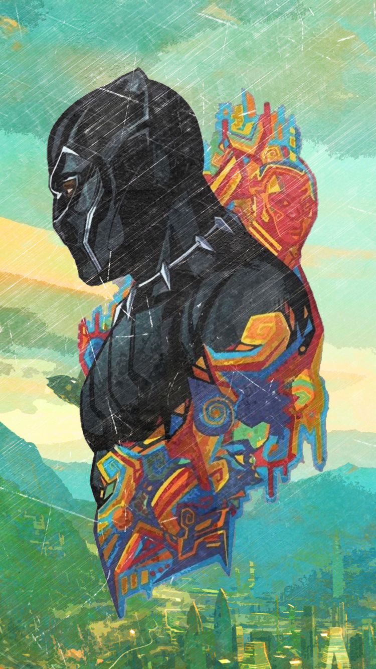 750x1334 Black Panther Paint Night - Black Panther Painting