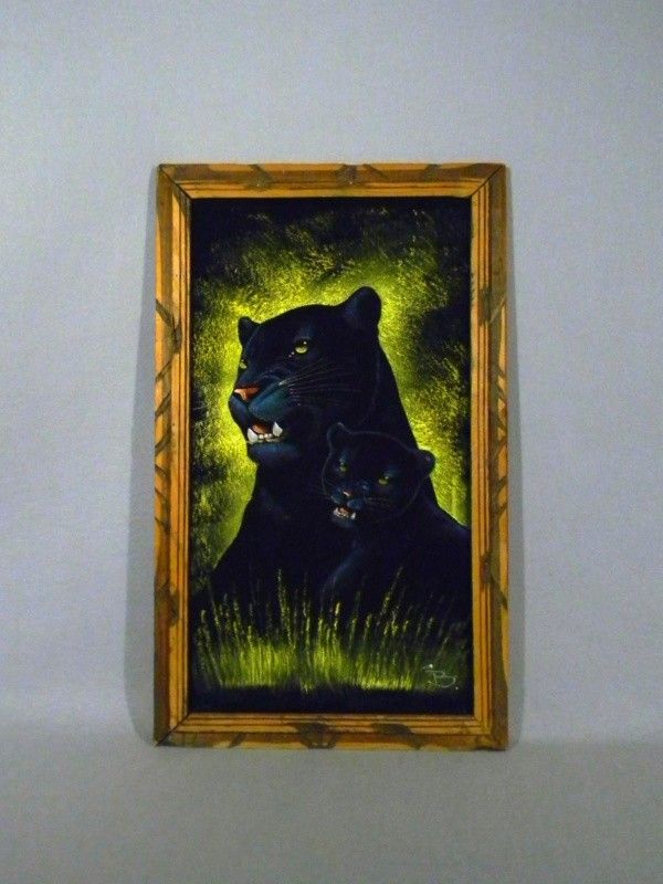 600x800 Sold! Vintage Mexican Black Velvet Painting Of Mother Black - Black Panther Velvet Painting