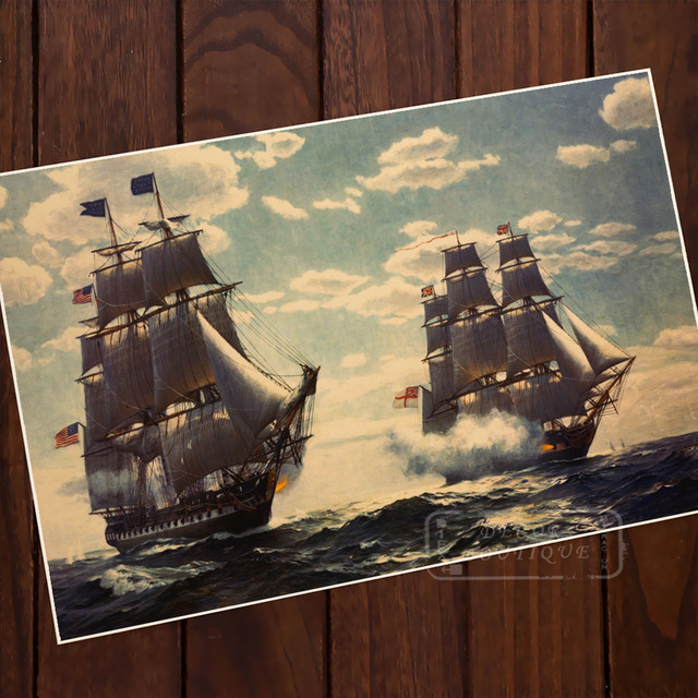 640x640 Black Pearl Pirate Ship Painting Map Classic Vintage Retro Kraft - Black Pearl Painting