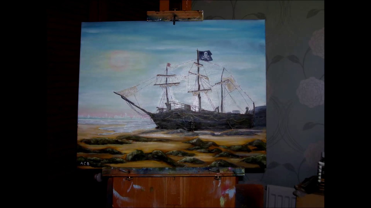 1280x720 Oil Painting Demo - Black Pearl Painting