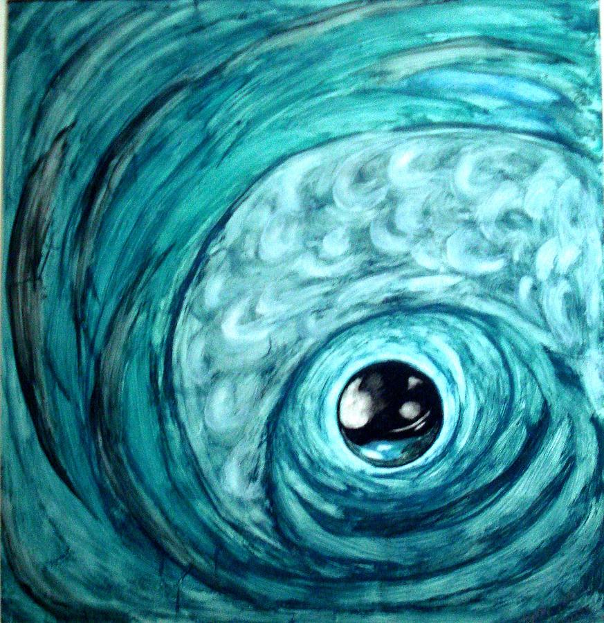 873x900 Black Pearl Painting By Minakshi Sanyal Chakraborty - Black Pearl Painting