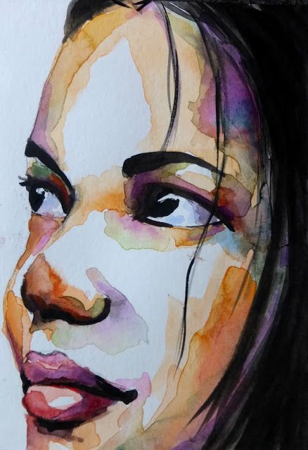 438x640 Portrait Aquarelle, Femme D'Amazonie Black People In Art - Black People Painting