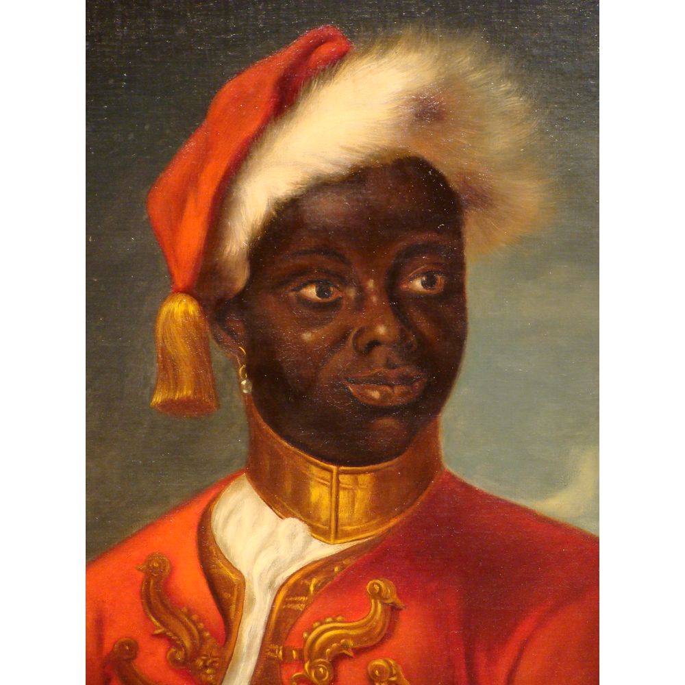 1000x1000 Highly Decorative Black Gentleman Oil On Canvas Painting - Black Person Painting