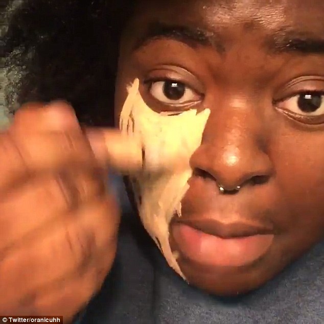 634x634 Woman's Whiteface' Clip Goes Viral But Has Twitter Suspended After - Black Person Painting