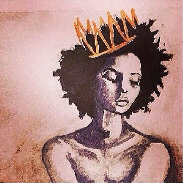 640x640 Not Sure Of Artist, But Click On Picture To Read This Woman'S - Black Queen Painting