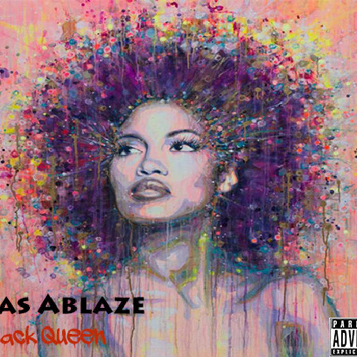 700x700 Ras Ablaze - Black Queen Painting