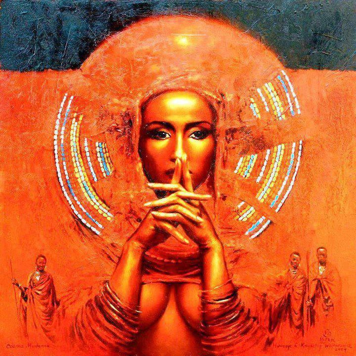 720x720 African Queen Forever Black Effusion - Black Queen Painting