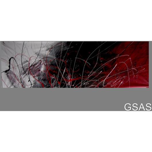 530x530 Huge Abstract Canvas Painting Wall Art Brown Gold White Decor - Black Red White Painting
