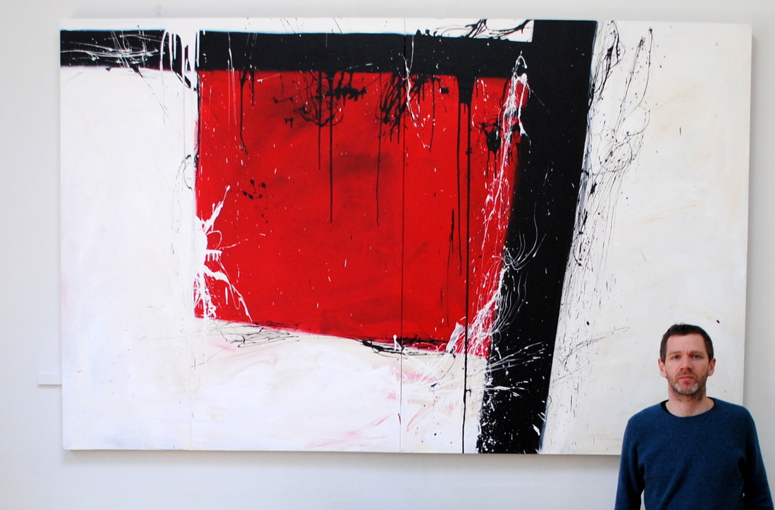 1100x724 Mufc Abstract Gallery - Black Red White Painting