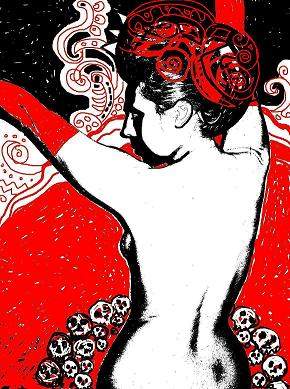 290x389 Online Contest - Black Red White Painting