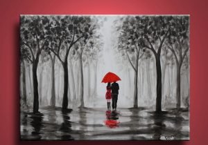 300x210 Red White Black Painting - Black Red White Painting