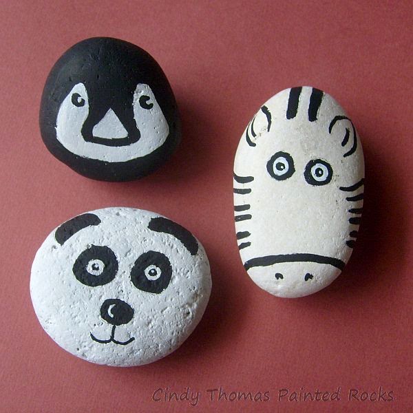 600x600 Painting Rock Amp Stone Animals, Nativity Sets Amp More A Rock - Black Rock Painting