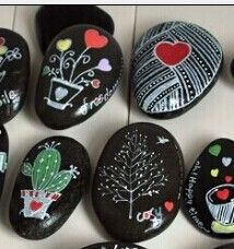 214x228 252 Best Rocks 8 Images On Painted Rocks, Rock - Black Rock Painting