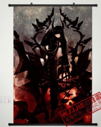 342x431 Black Rock Shooter Cloth Poster (9060cm) 195 Customizable Anime - Black Rock Painting