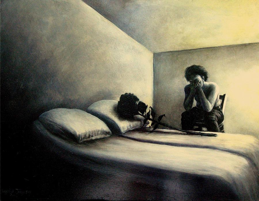 900x699 The Black Rose Painting By Philip Rubinov Jacobson - Black Rose Painting