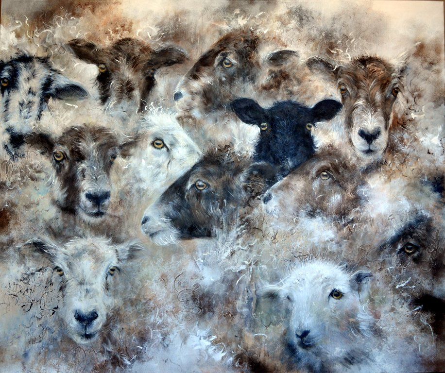 916x768 Black Sheep Of The Family Animals Black Sheep - Black Sheep Painting