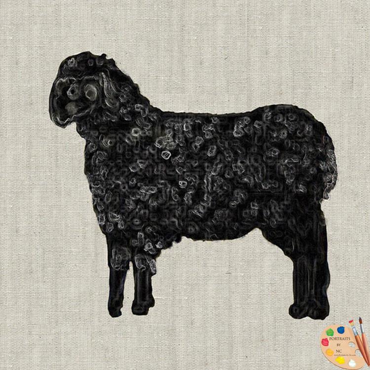 750x750 Black Sheep Painting - Black Sheep Painting