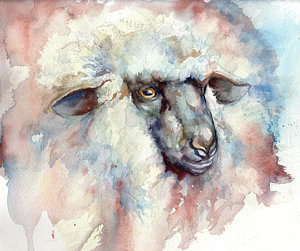 300x251 Black Sheep Paintings Fine Art America - Black Sheep Painting