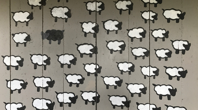 672x372 Diy Farmhouse Art - Black Sheep Painting