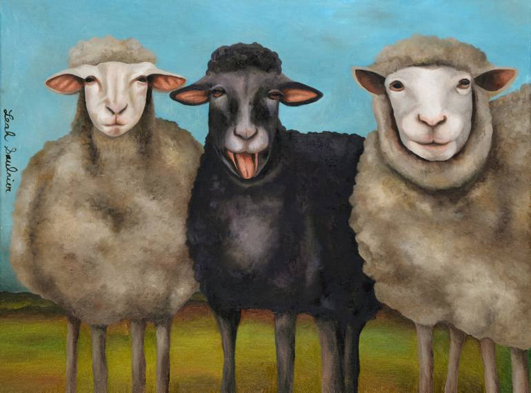 770x570 Saatchi Art The Black Sheep Painting By Leah Saulnier - Black Sheep Painting