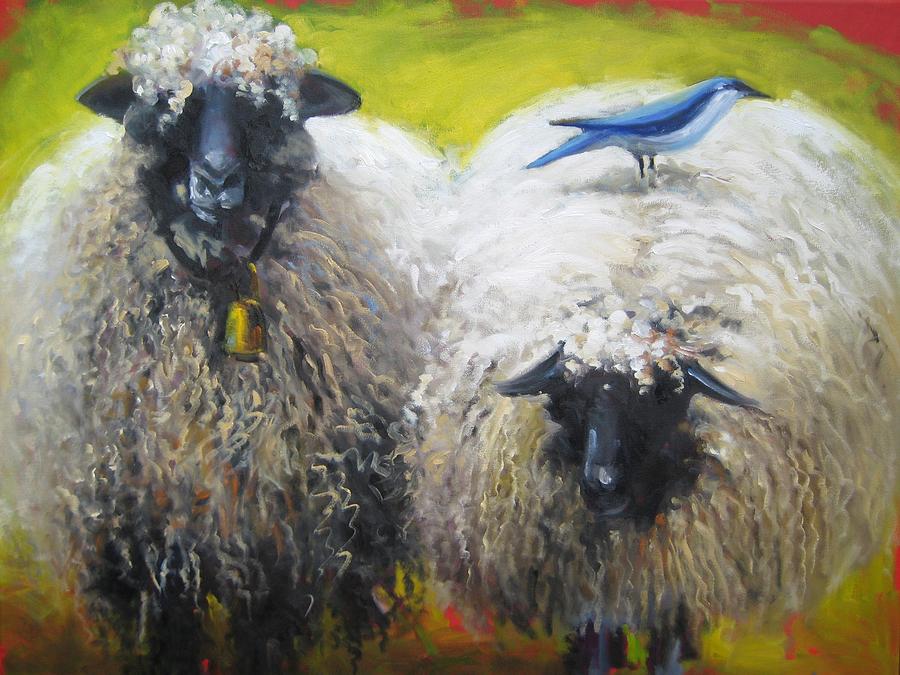 900x675 Baabaa Black Sheep Painting By Susan Jenkins - Black Sheep Painting