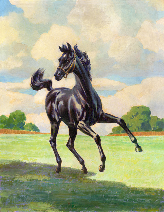 550x709 Film The Black Stallion - Black Stallion Painting