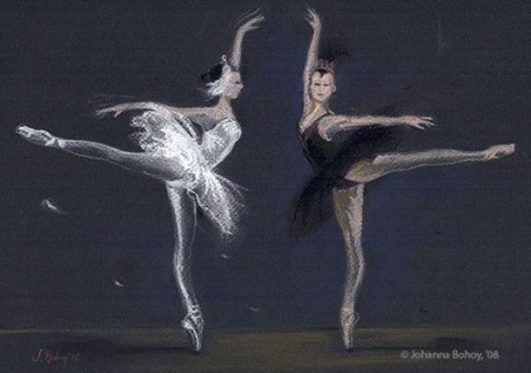 600x422 Black Swanwhite Swan - Black Swan Painting
