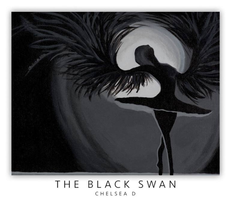 770x667 Saatchi Art The Black Swan Painting By Chelsea D - Black Swan Painting