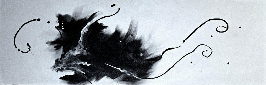 900x290 Black Swan Painting By Mary Kay Holladay - Black Swan Painting